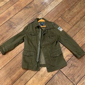 Boys size 5 Polo Ralph Lauren Army green jacket. Never worn!!